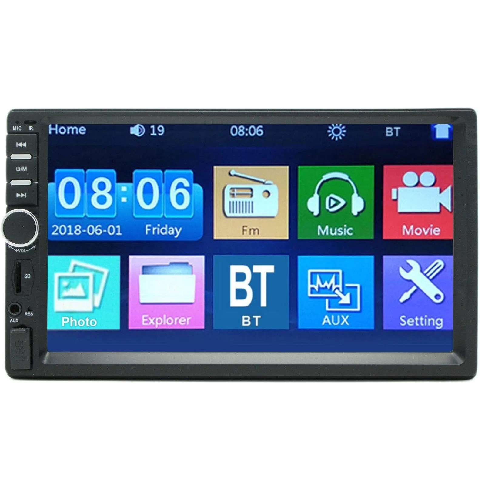 SoundXtreme ST-X6400BT MP5 7" Touch Screen Double Din Car Stereo Radio Work with Bluetooth   Backup HD Camera Included