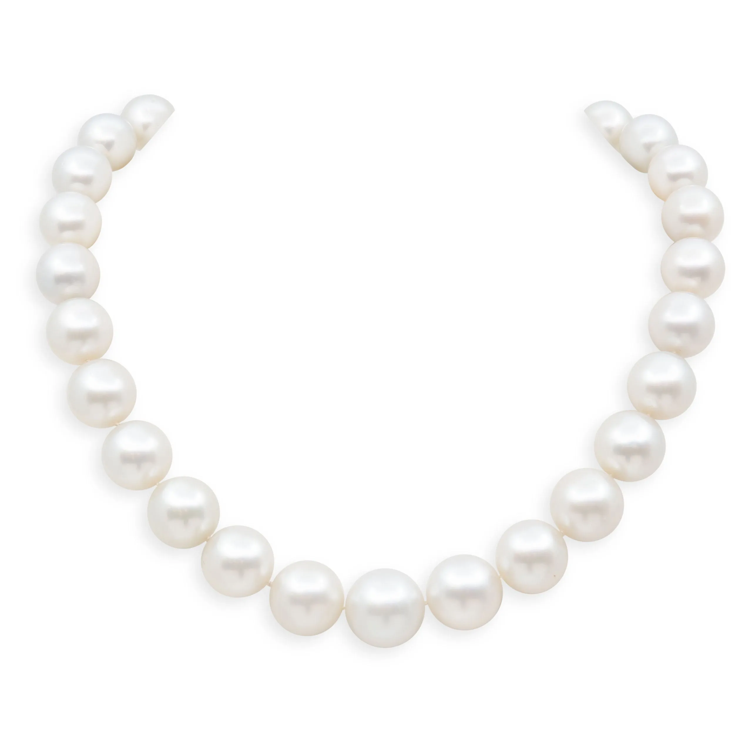 South Sea Pearl Necklace with Diamond Clasp in Platinum