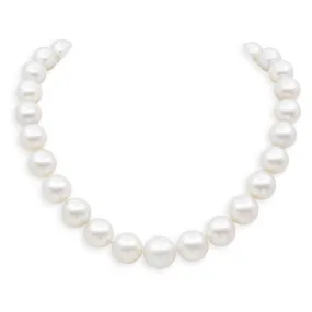 South Sea Pearl Necklace with Diamond Clasp in Platinum