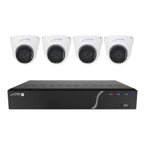 Speco Technologies ZIPK4N1 4CH 8MP H.265 NVR with 1TB HDD & 4x 5MP 2.8mm Night Vision Turret Cameras - NDAA