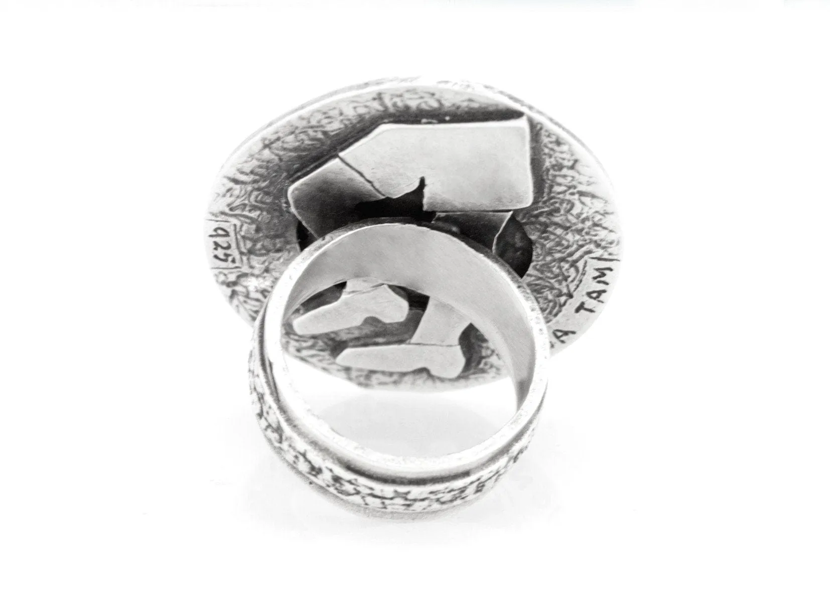 Star of David Coin Medallion Clock Ring