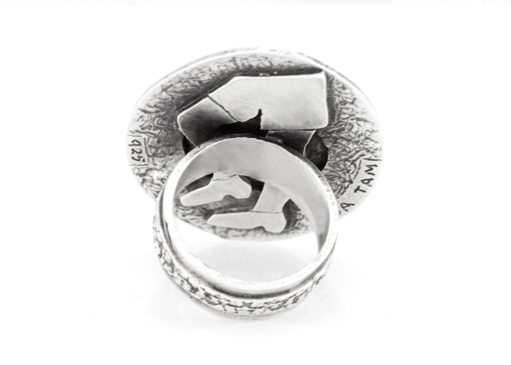 Star Of David Medallion Clock Ring