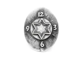 Star Of David Medallion Clock Ring