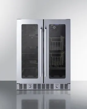 Summit 24" Built-In Dual-Zone Produce Refrigerator ADA Compliant - ALFD24WBVCSSPANTRY