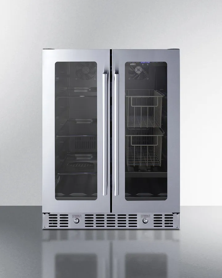Summit 24" Built-In Dual-Zone Produce Refrigerator ADA Compliant - ALFD24WBVCSSPANTRY