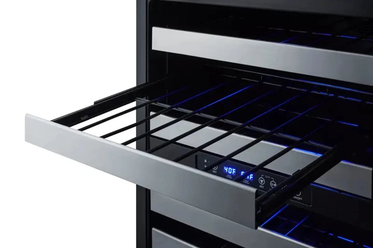 Summit Appliance 23.63'' 46 Bottle and Can Four Zone Wine & Beverage Refrigerator