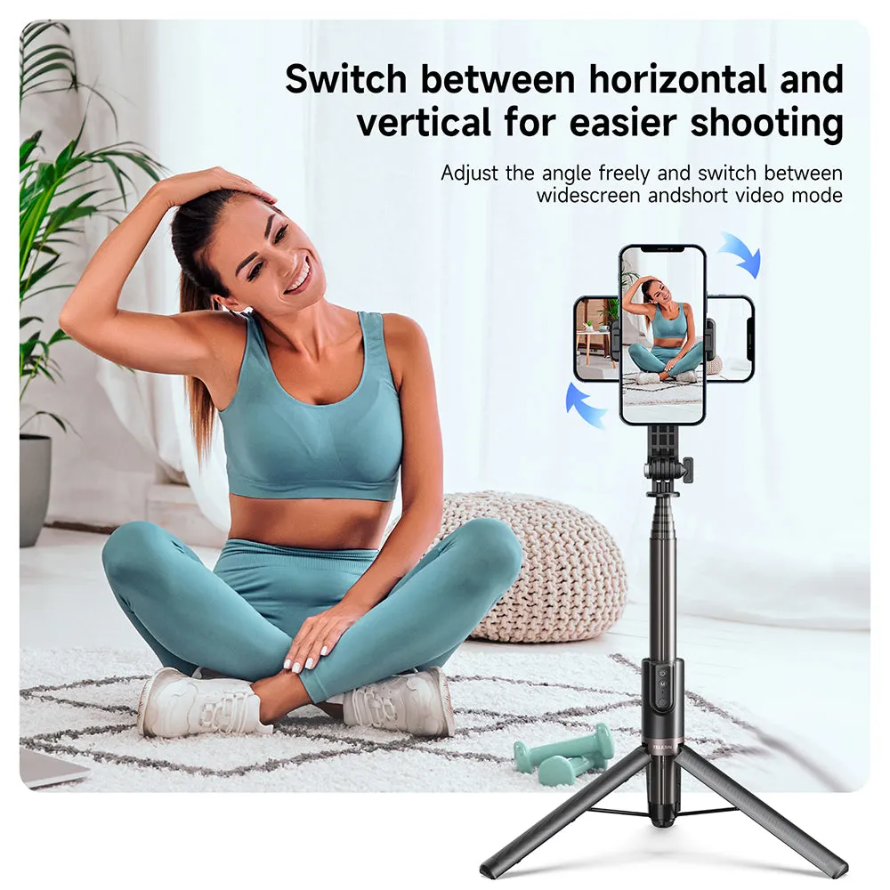 TELESIN Upgraded 1.3m Bluetooth Remote Control Selfie Stick for GoPro/Phone