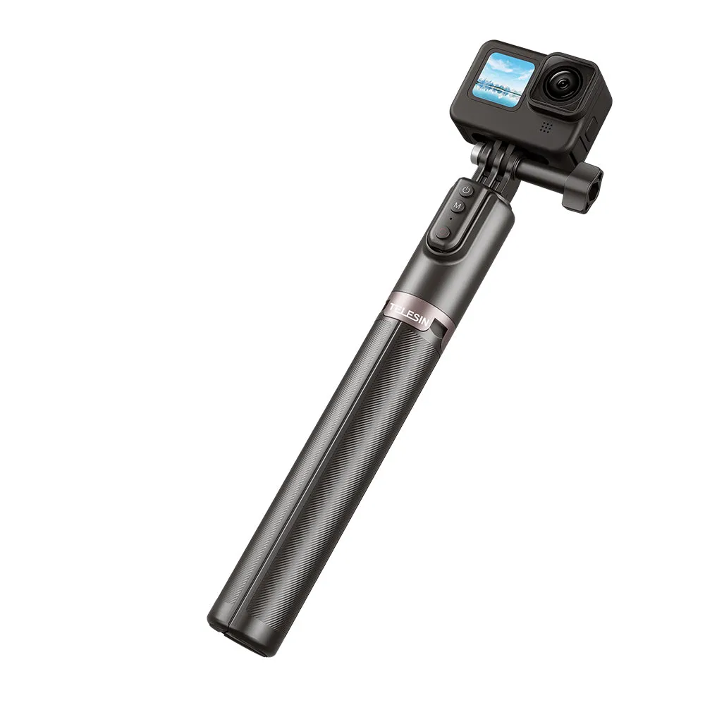 TELESIN Upgraded 1.3m Bluetooth Remote Control Selfie Stick for GoPro/Phone