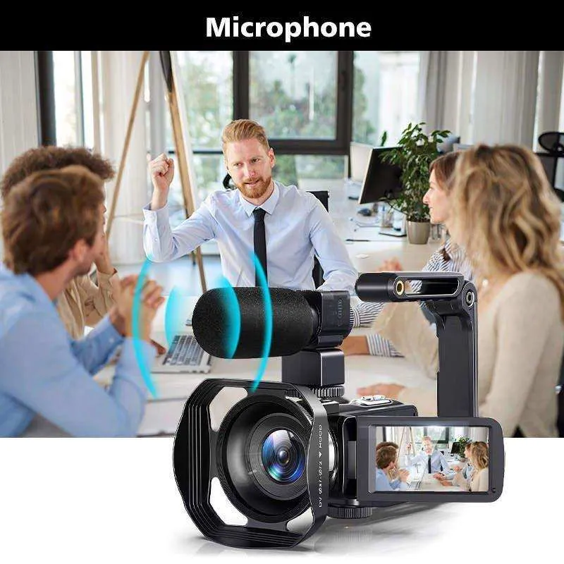 TUTT 8K 48MP Camcorder WIFI Digital Video Camera Youtube Streaming Vlogging Recorder 18X Time-Lapse WIFI Webcam Night Vision | Premium Combo 128GB SanDisk 3 in 1 SD/TF/Charging Kit