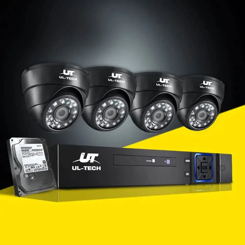 UL-Tech 4-Channel 1080P HD Surveillance System with 2TB DVR & Infrared Night Vision