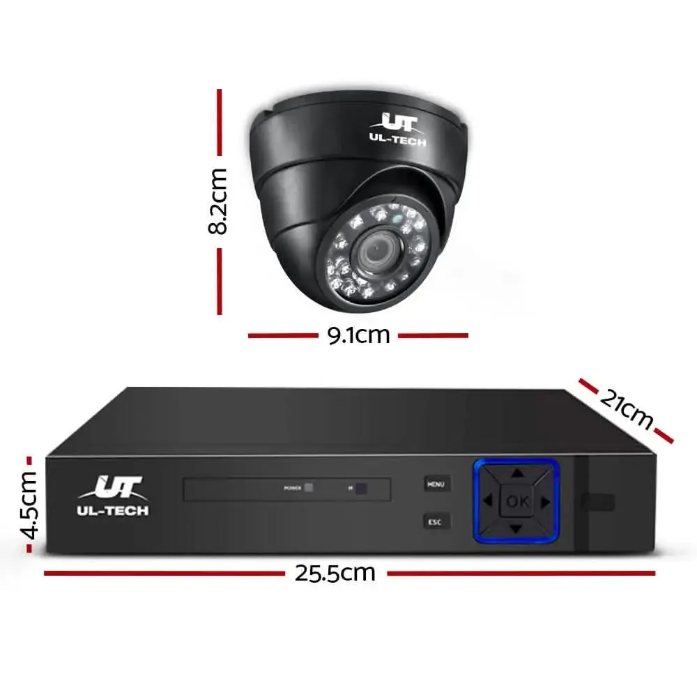 UL-Tech 4-Channel 1080P HD Surveillance System with 2TB DVR & Infrared Night Vision