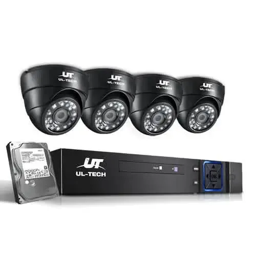 UL-Tech 4-Channel 1080P HD Surveillance System with 2TB DVR & Infrared Night Vision