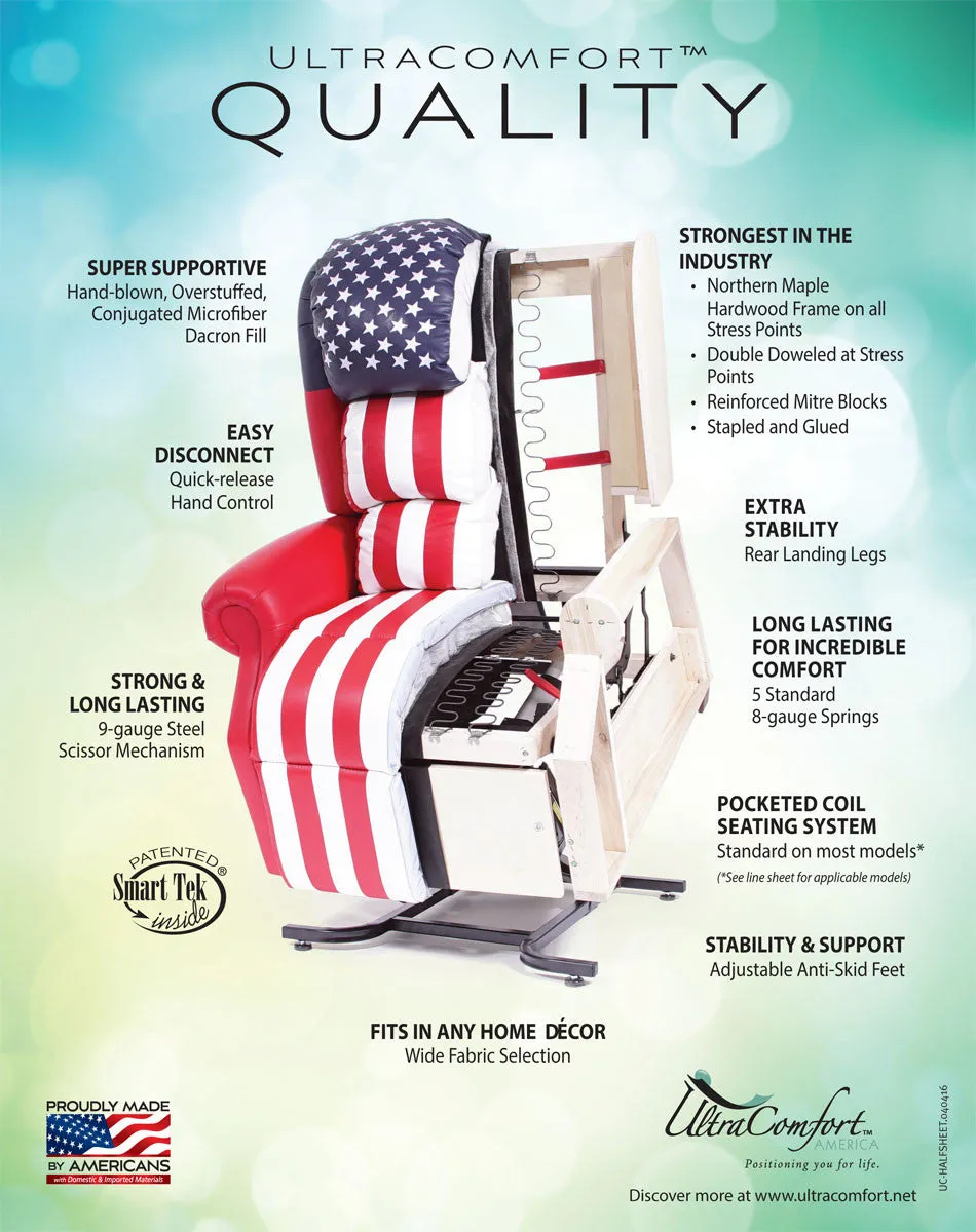 Ultracomfort Vega UC556 Tall Zero Gravity Lift Chair Recliner with Comfort Coil Seating