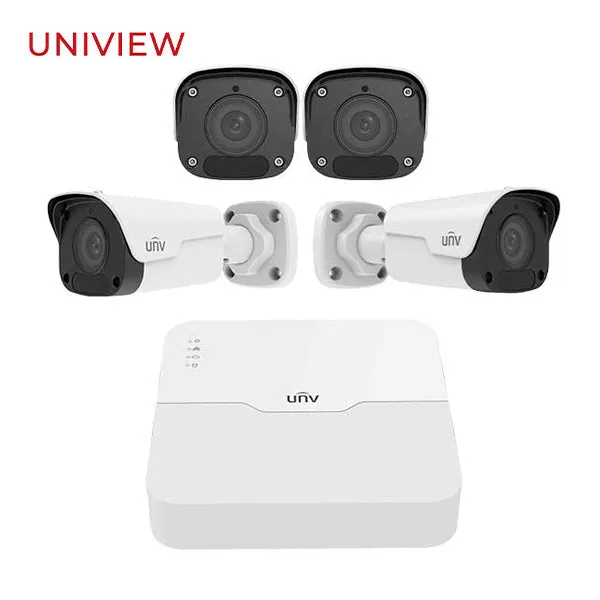 Uniview / UNV / Bundle: Network Video Recorder and 4 IP Cameras / 4 PoE / 4 Channel / 2 MP / Bullet / UNV-04KIT2122