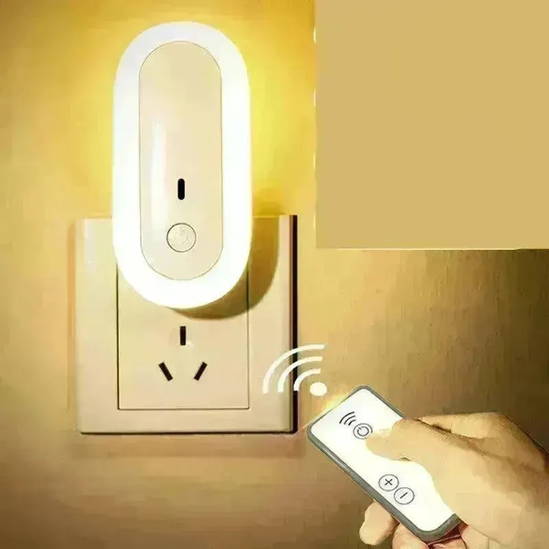 USB Remote Control Wall Lamp Timing Dimming Night Light Simple Bedroom Living Room Corridor LED Wall Lamp Socket