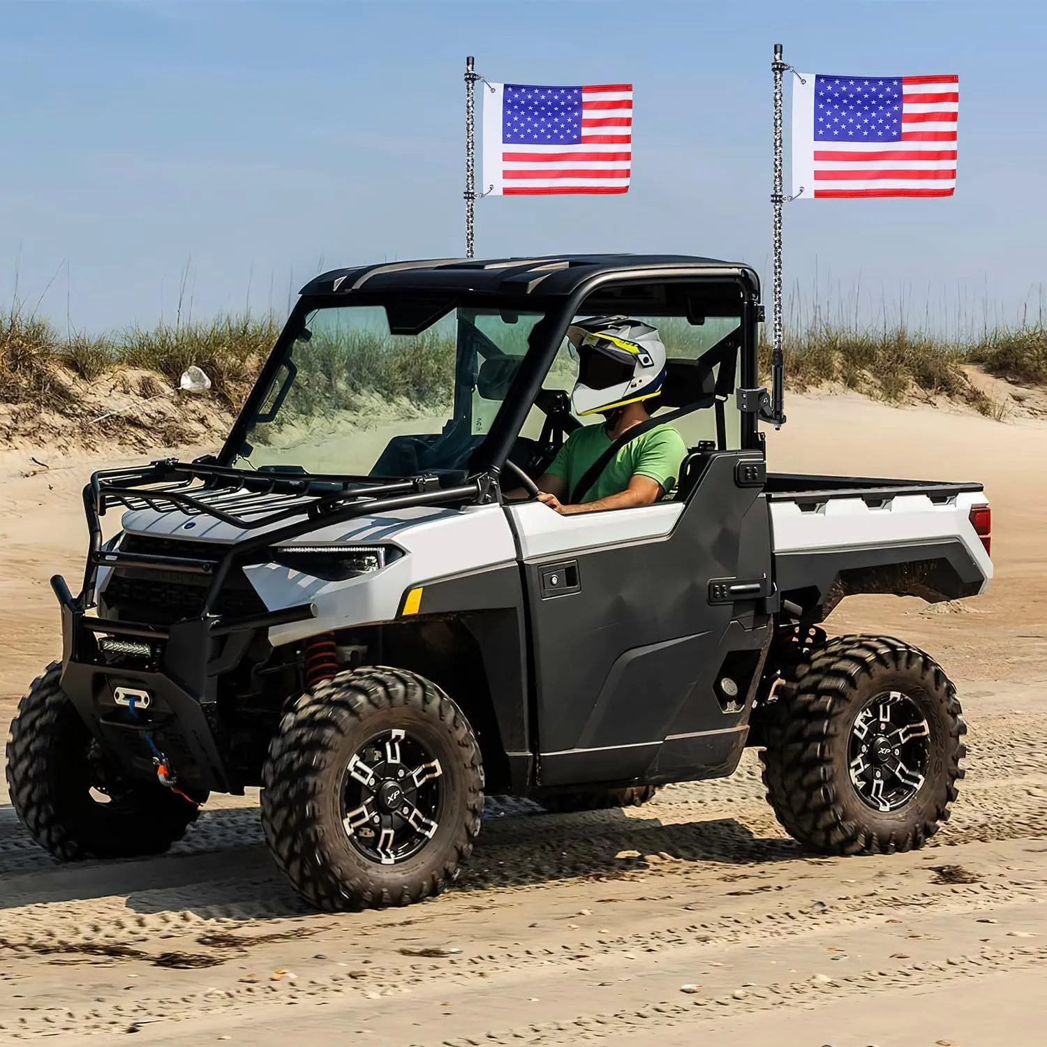 UTV Whip Light Flag Antenna Mount Bracket Adjustable 2Pcs