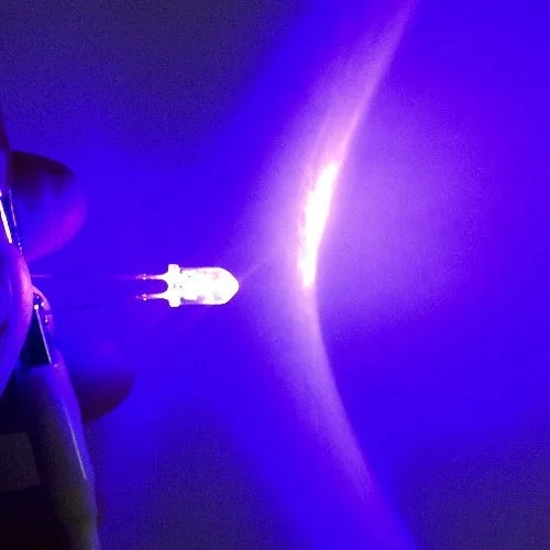 UV 5mm Water Clear LED - 15deg - 5mW
