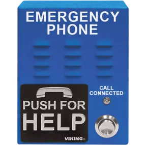 Viking E-1600-65A-EWP Handsfree Emergency Phone with Dialer/Announcer, Blue