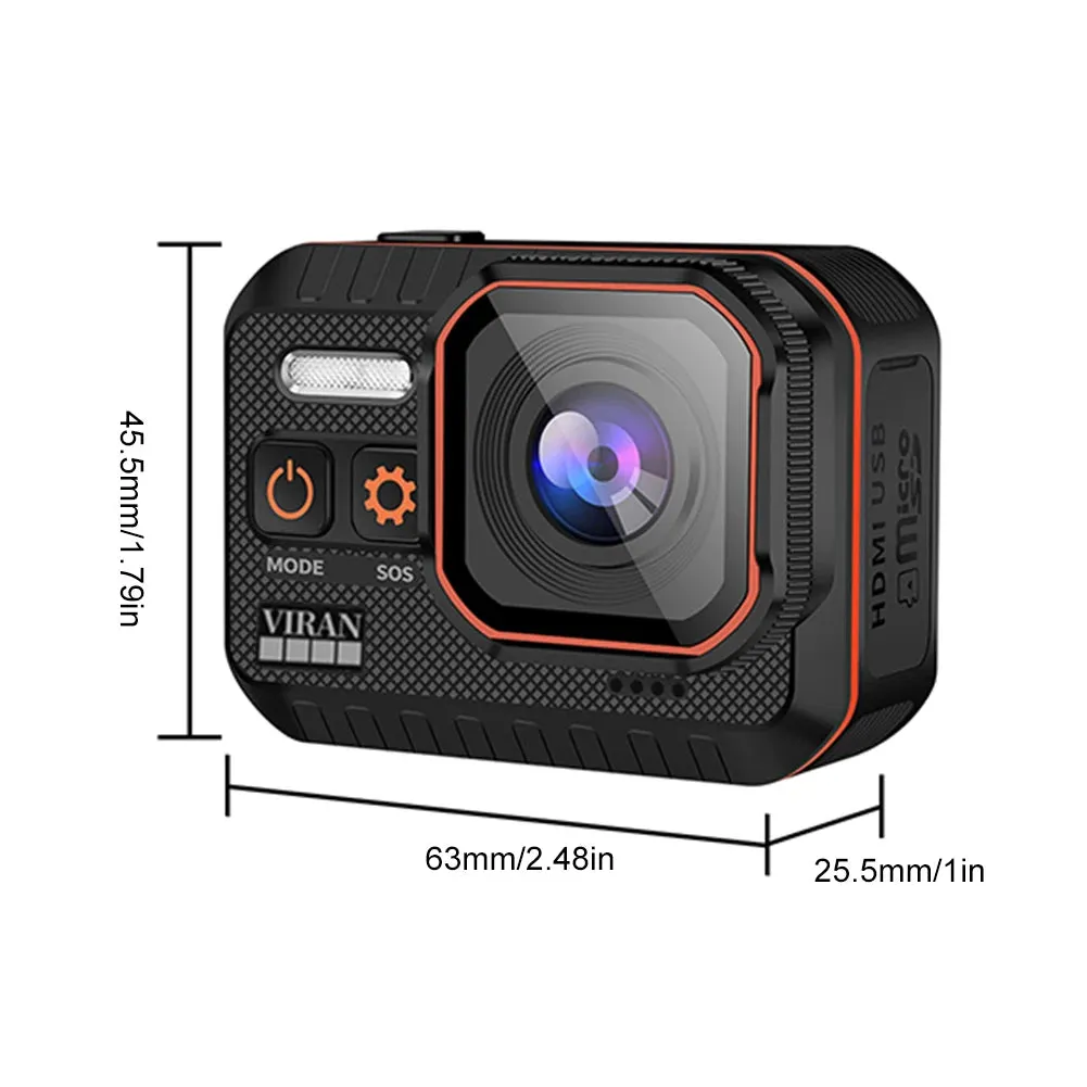 WiFi Anti-shake Action Camera With Remote Control Waterproof Sport Camera 2Inch IPS Screen 170° Wide Angle Drive Recorder Camera