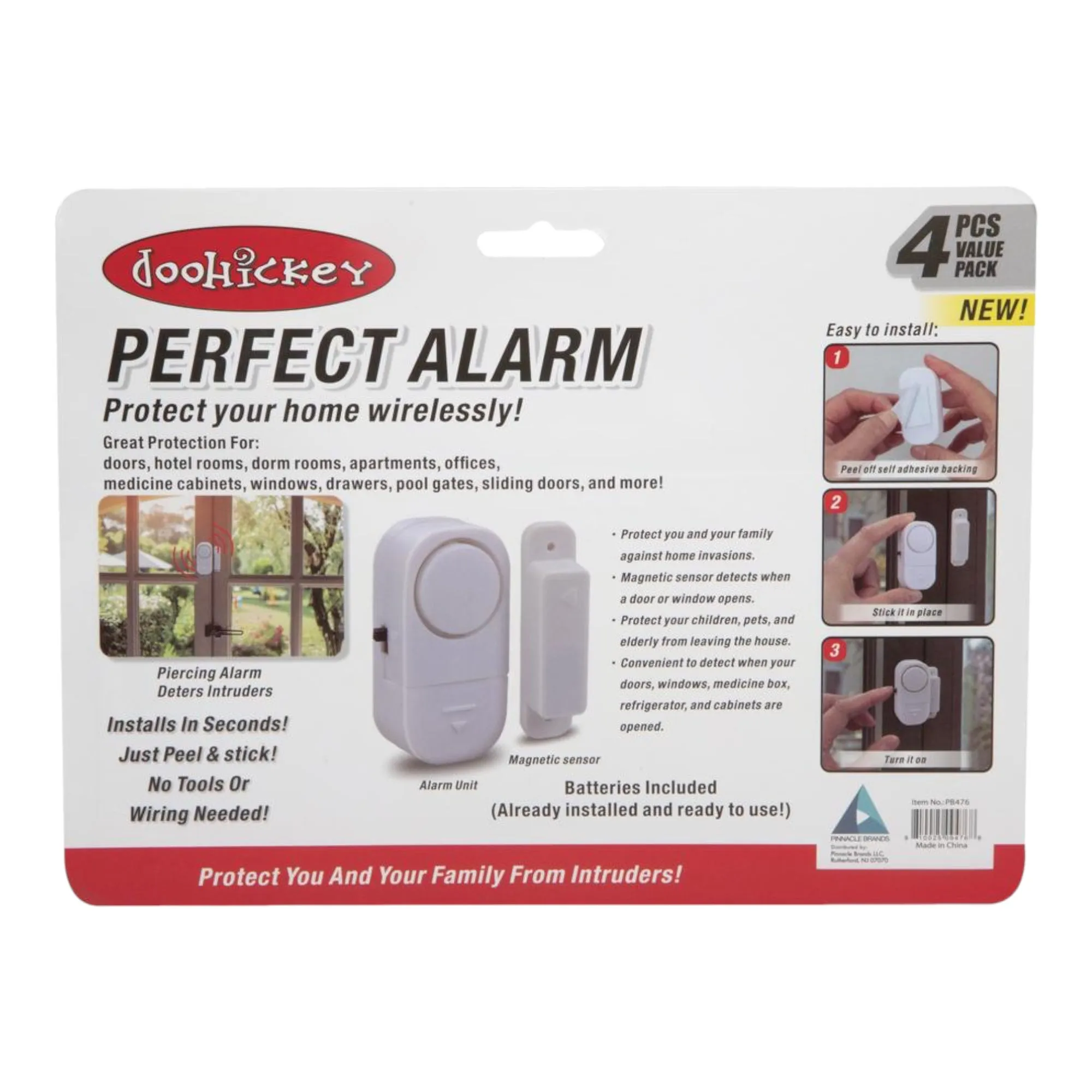 Window and Door Alarm - 4 Pack