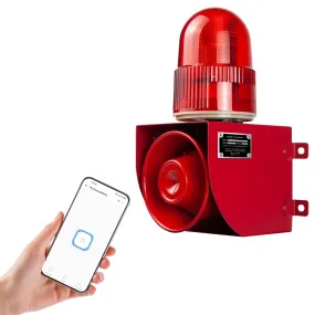 YASONG WiFi Alarm Siren Wireless APP Remote Control Waterproof 120dB Horn 25w Outdoor Security Strobe Siren Alarm System Compatible with Alexa, Google Assistant SLA-01WIFI YASONG WiFi Alarm Siren Wireless APP Remote Control Waterproof 120dB Horn 25w Outdoor Security Strobe Siren Alarm System Compatible with Alexa, Google Assistant SLA-01WIFI